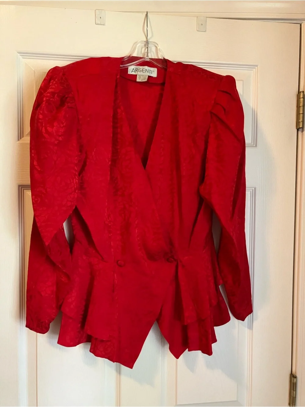 Red Vintage-Style Peplum top and skirt
